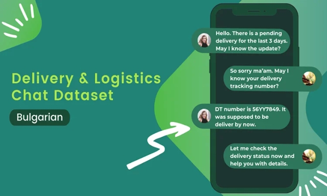 Delivery & Logistics NLP conversational chat dataset in Bulgarian