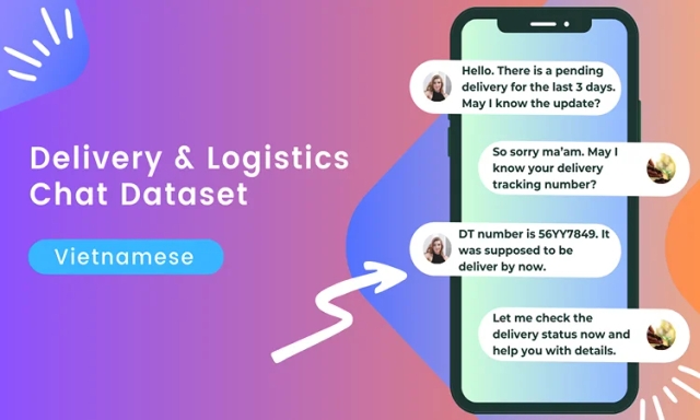Delivery & Logistics NLP conversational chat dataset in Vietnamese