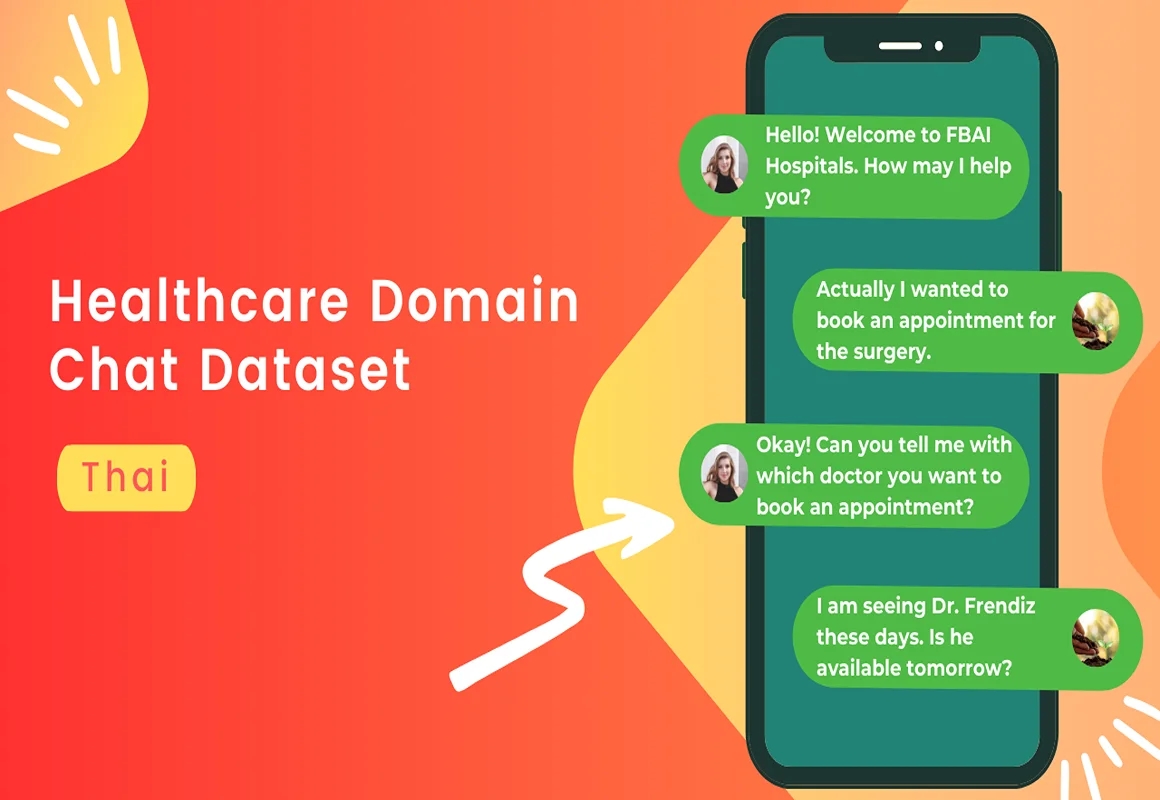 Healthcare NLP conversational chat dataset in Thai