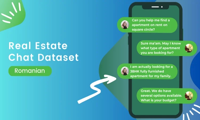 Realestate NLP conversational chat dataset in Romanian