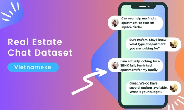 Realestate NLP conversational chat dataset in Vietnamese