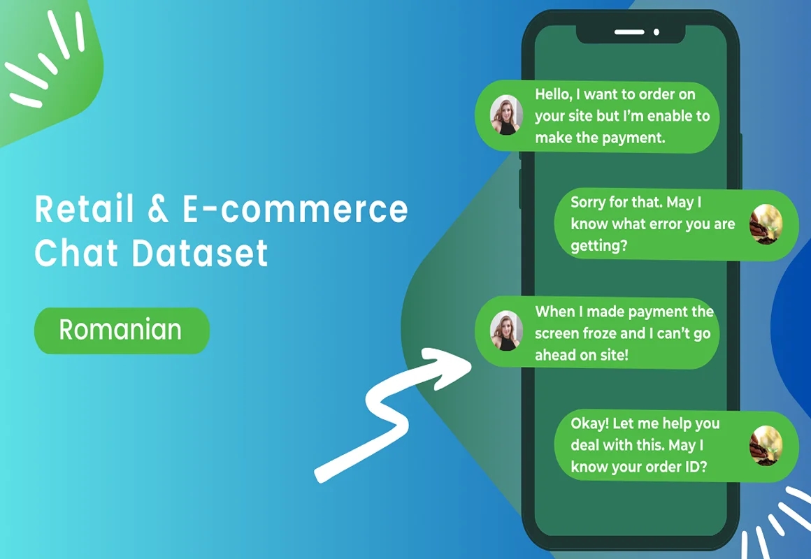 Retail & E-commerce NLP conversational chat dataset in Romanian