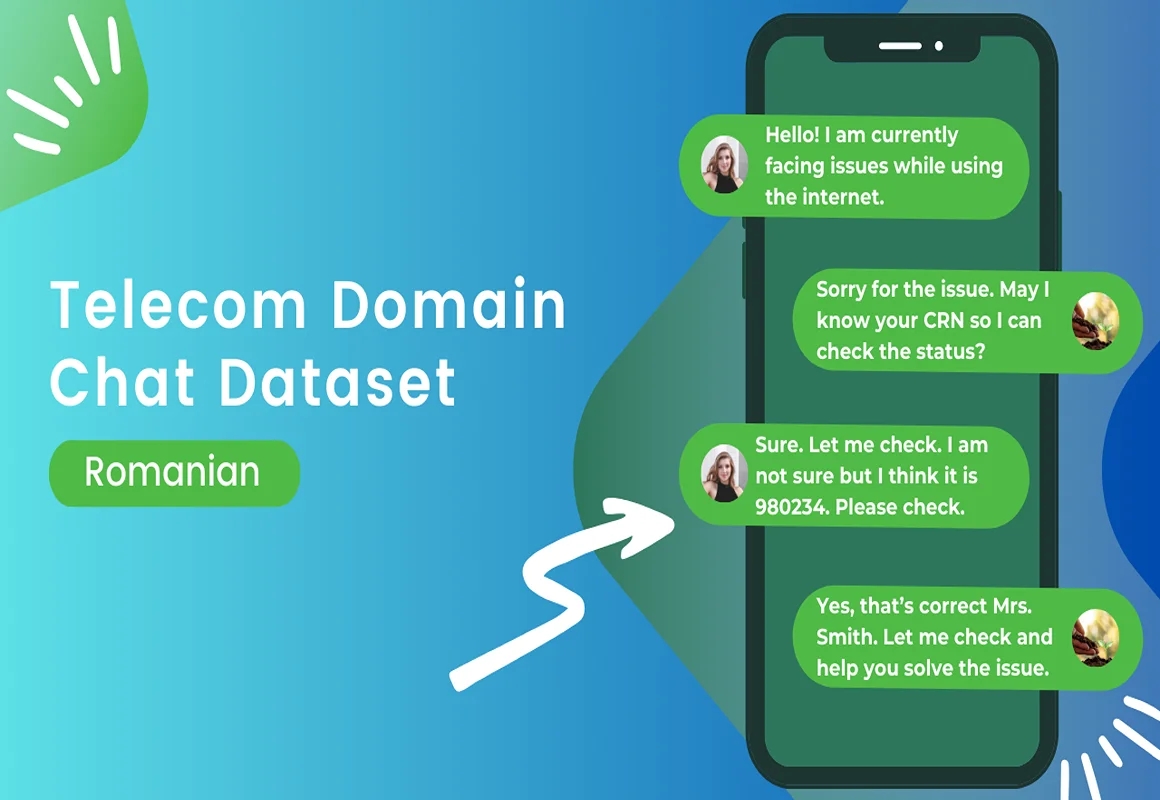 Telecom NLP conversational chat dataset in Romanian