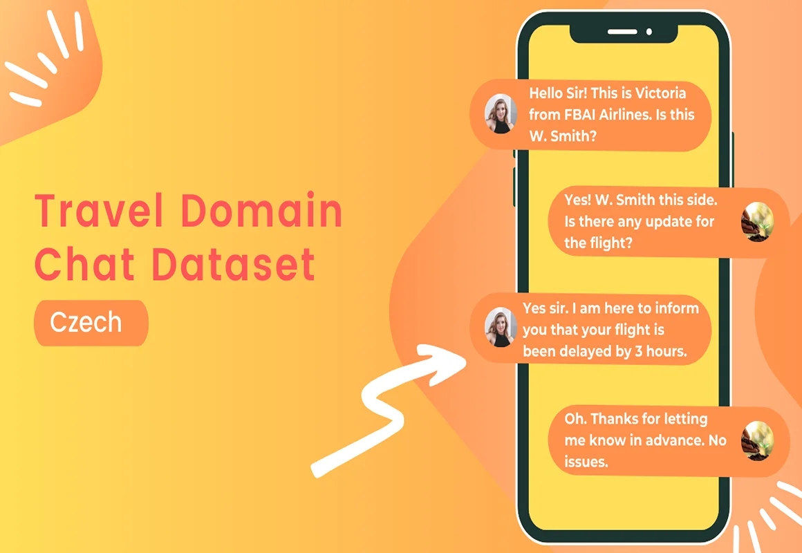 Travel NLP conversational chat dataset in Czech