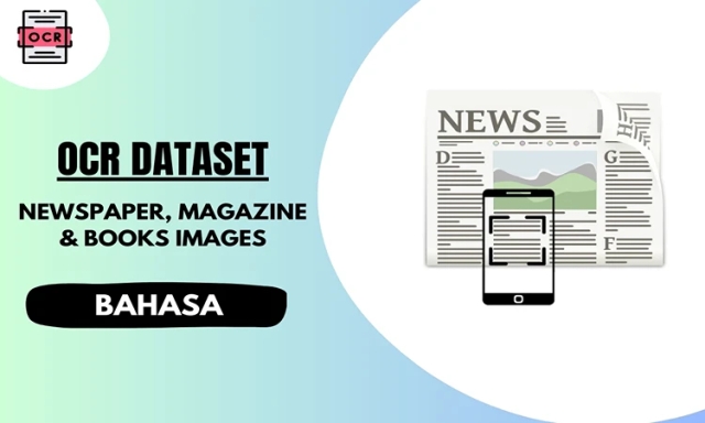 Bahasa OCR dataset with newspaper, books and magazine images