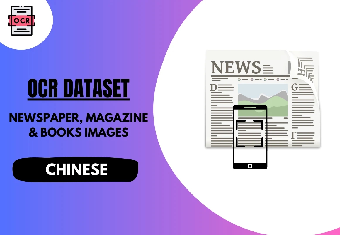 Chinese OCR dataset with newspaper, books and magazine images