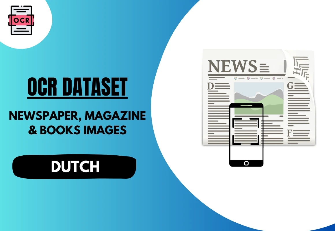 Dutch OCR dataset with newspaper, books and magazine images