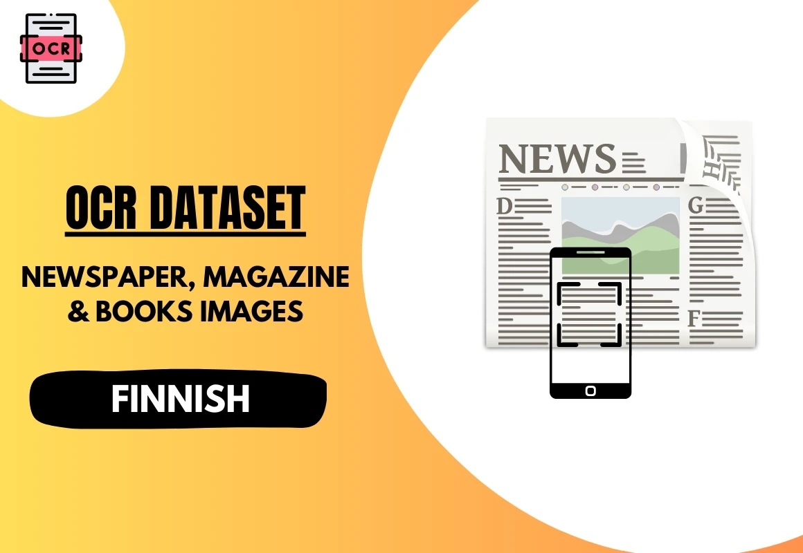 Finnish OCR dataset with newspaper, books and magazine images