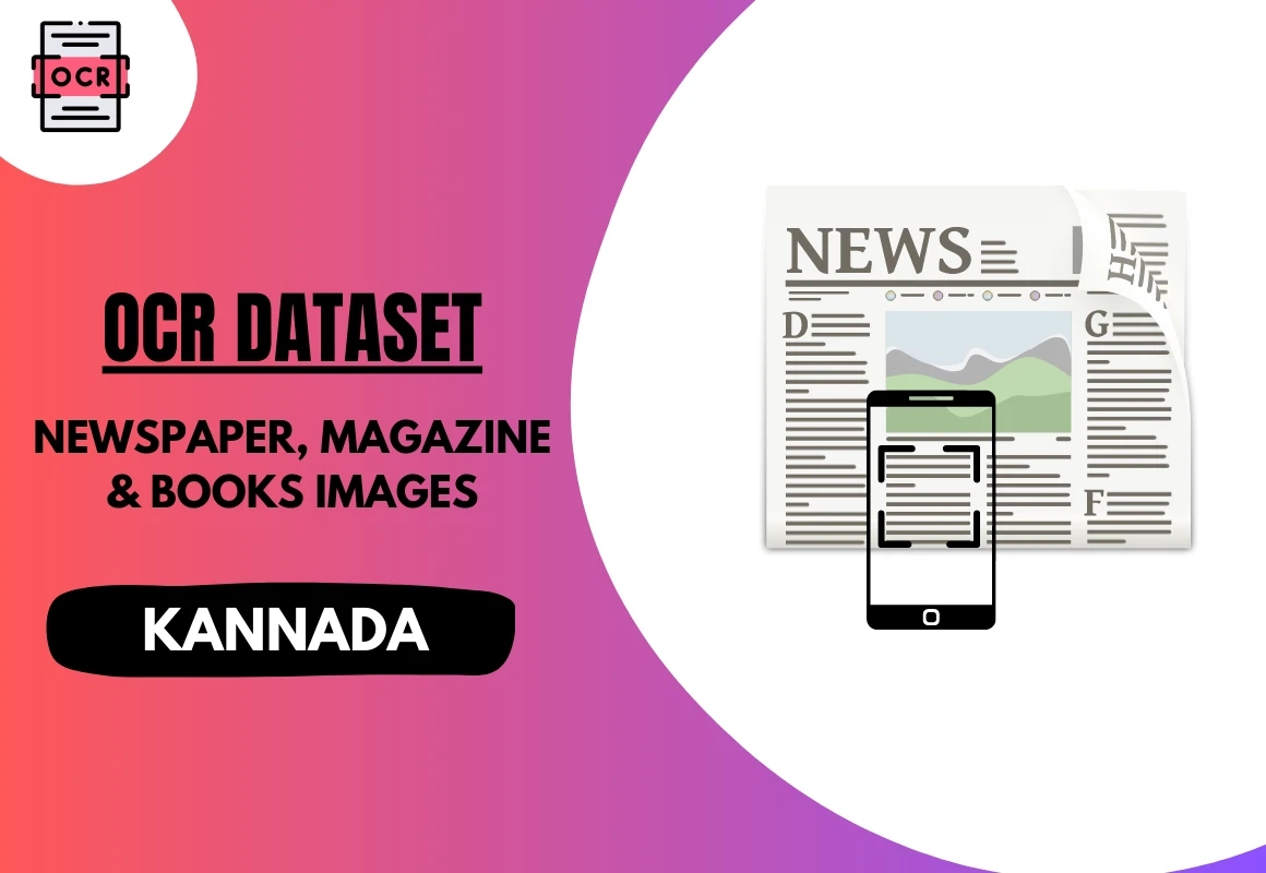 Kannada OCR dataset with newspaper, books and magazine images