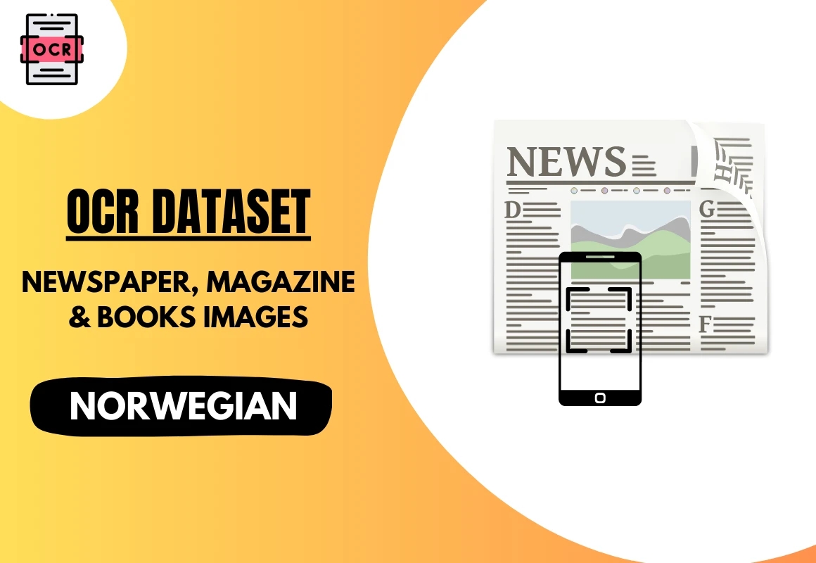 Norwegian OCR dataset with newspaper, books and magazine images