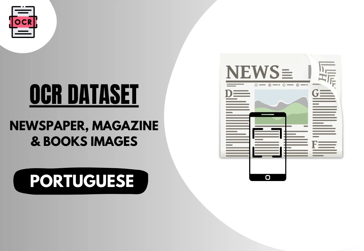 Portuguese OCR dataset with newspaper, books and magazine images