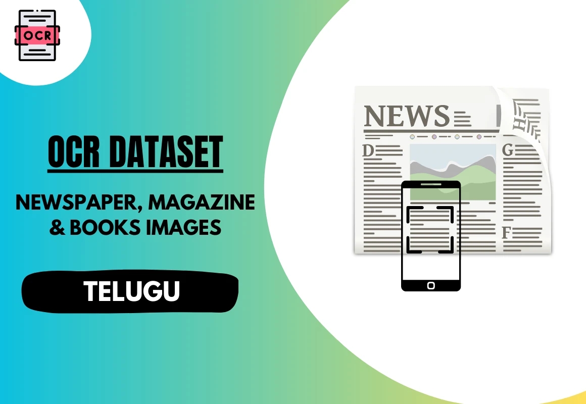 Telugu OCR dataset with newspaper, books and magazine images