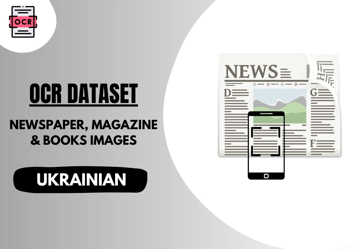 Ukrainian OCR dataset with newspaper, books and magazine images