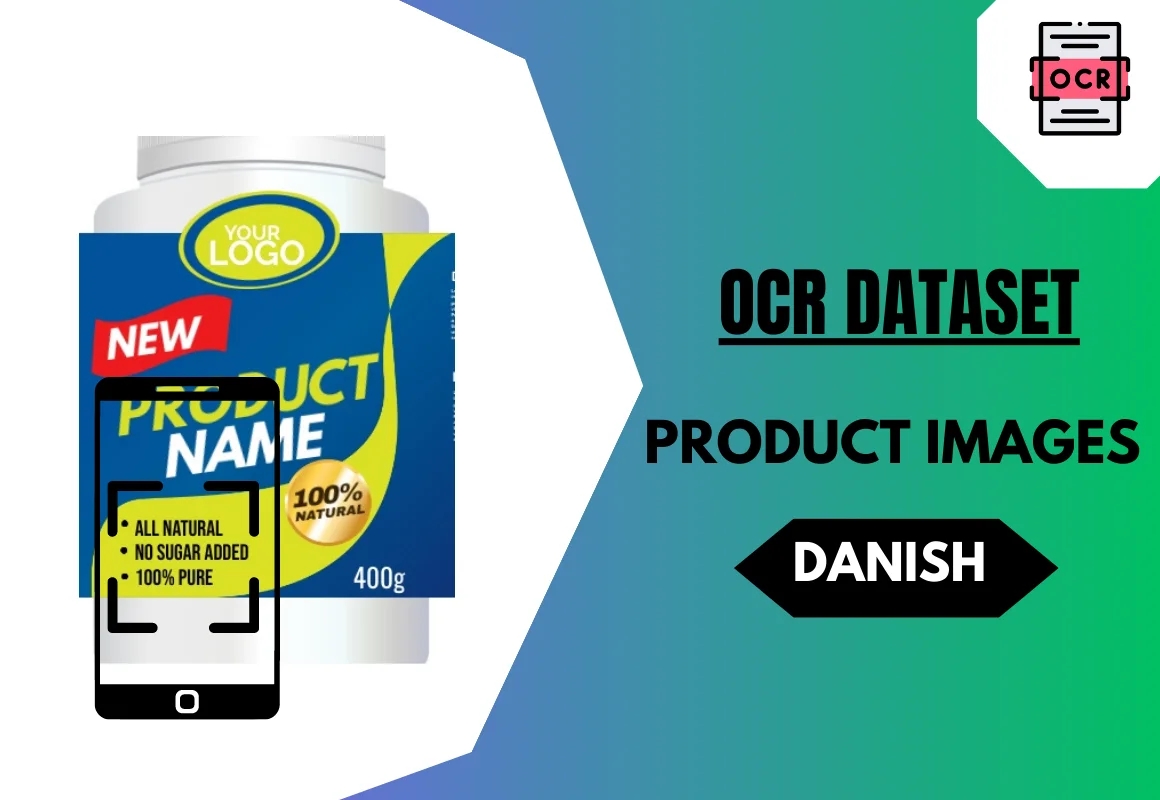 Danish OCR dataset with product images