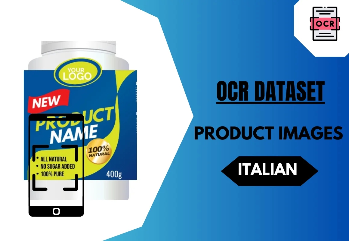 Italian OCR dataset with product images