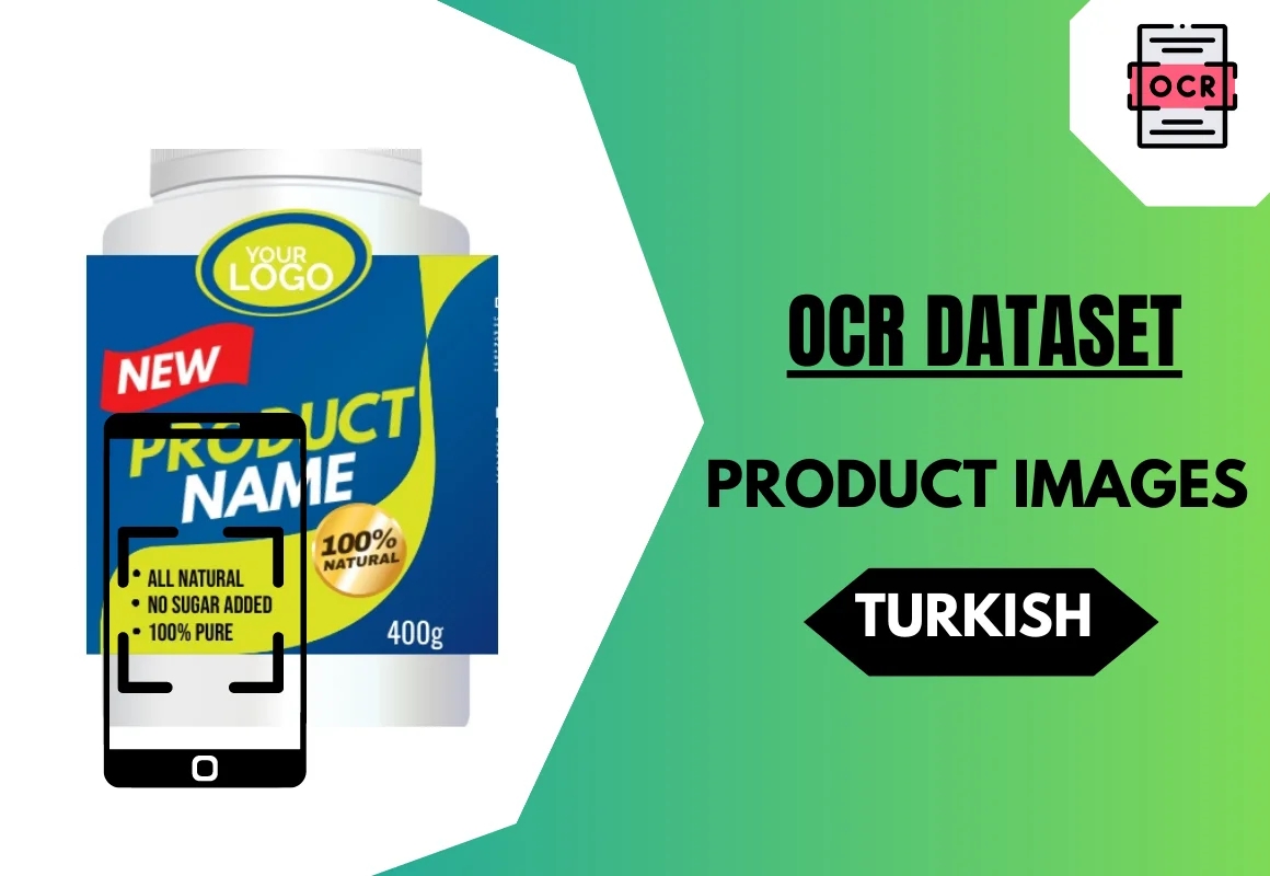 Turkish OCR dataset with product images