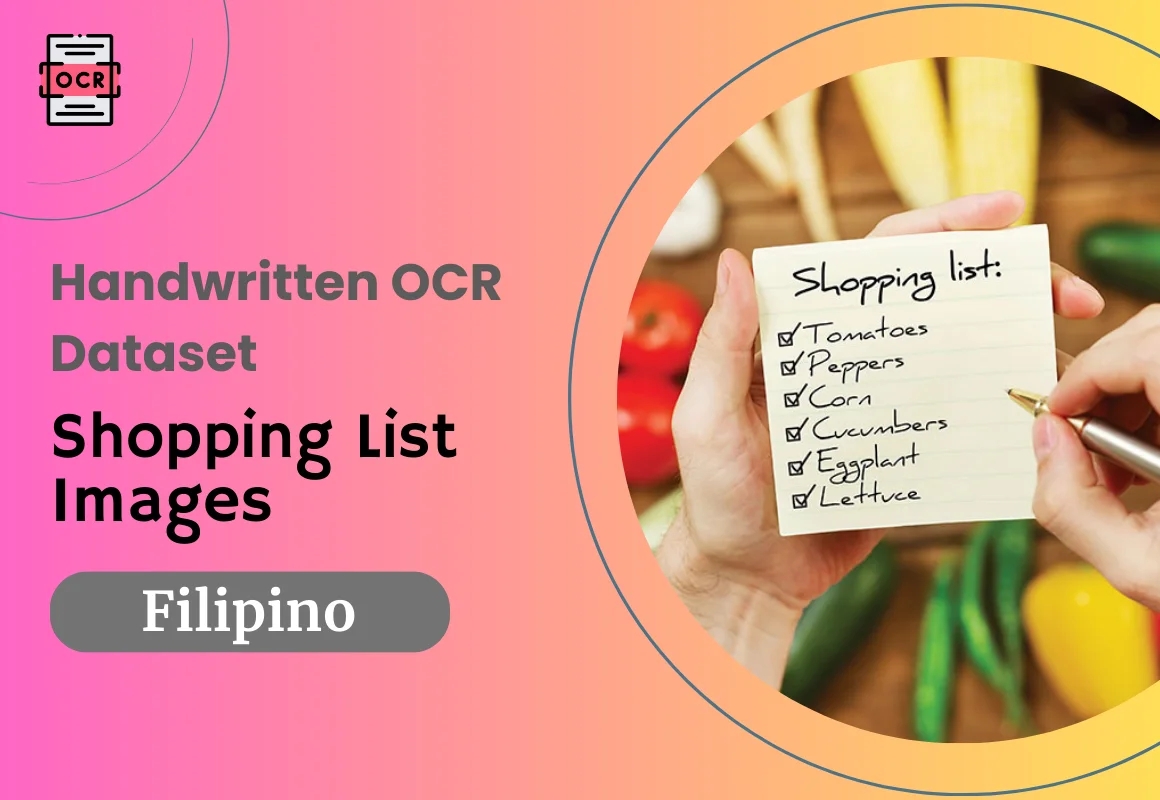 Filipino OCR dataset with shopping list images