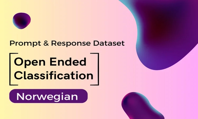 Open Ended Classification Prompt & Completion Dataset in Norwegian