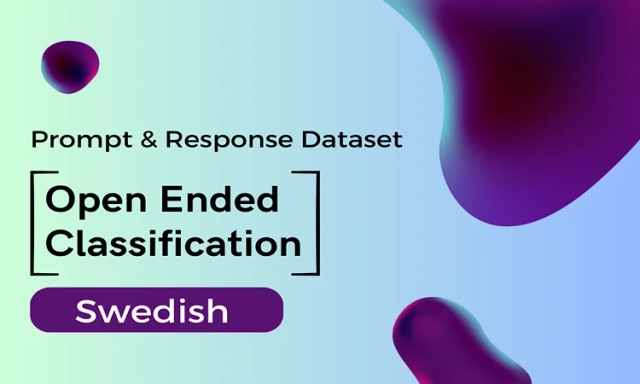 Open Ended Classification Prompt & Completion Dataset in Swedish