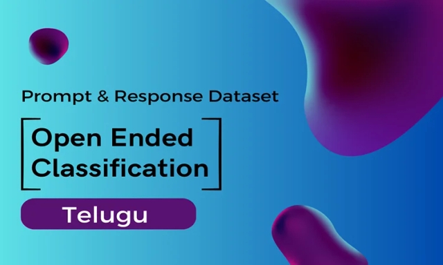 Open Ended Classification Prompt & Completion Dataset in Telugu