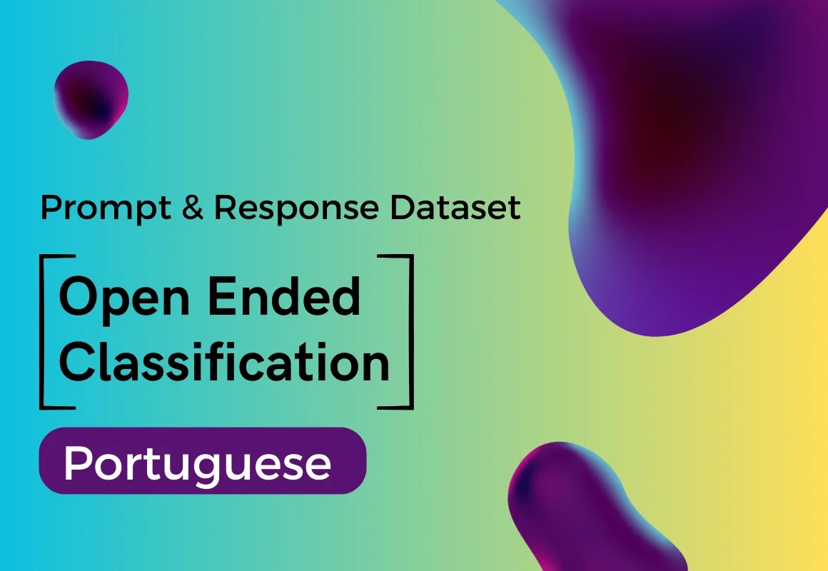Open Ended Classification Prompt & Completion Dataset in Portuguese