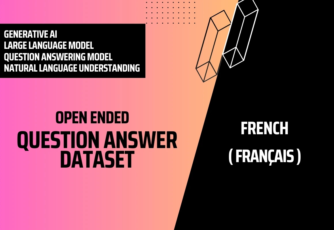 French Open Ended Question Answer Text Dataset