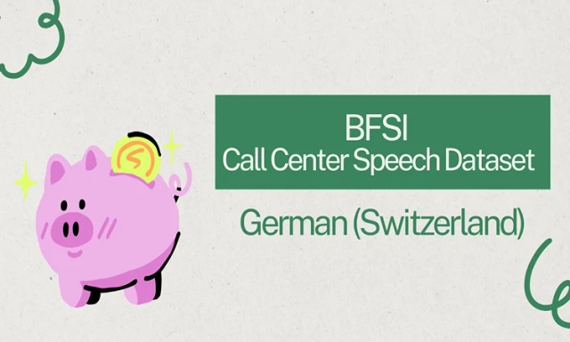 Audio data in German (Switzerland) for BFSI call center