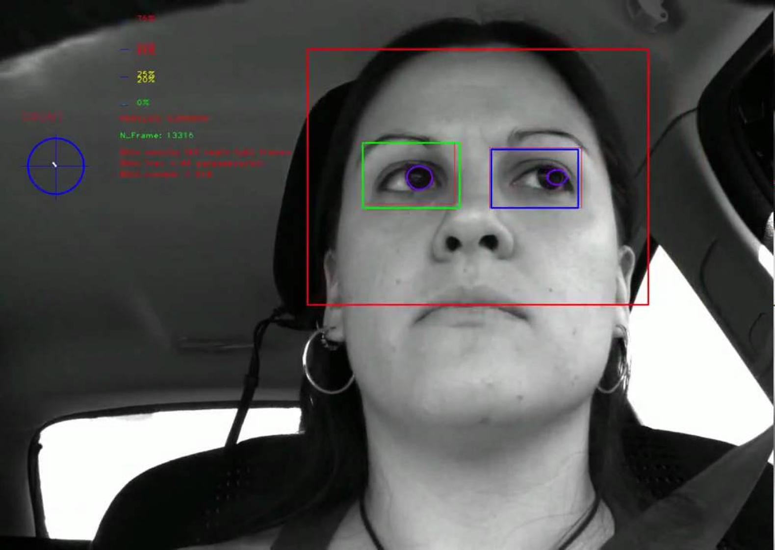 A driver monitoring camera mounted on the interiors of the vehicle to monitor driver behavior using image recognition